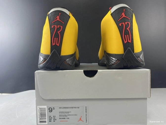 AIR BQ3685-706 UNIVERSITY RETRO JORDAN 14 GOLD 0715